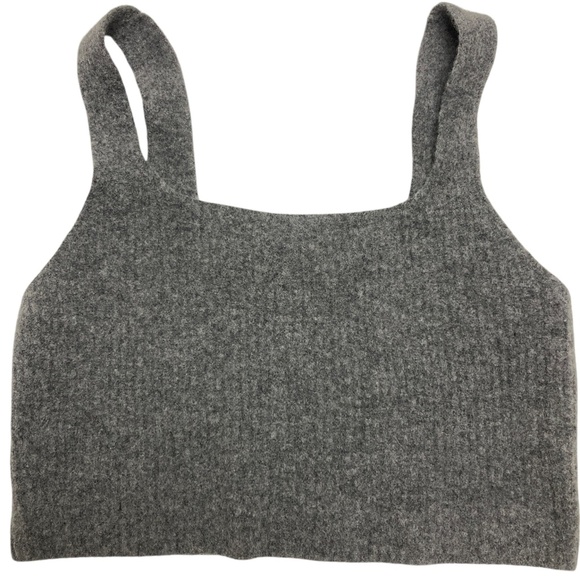 Everlane S vest top tank cropped gray wool blend sleeveless pullover - Picture 4 of 8